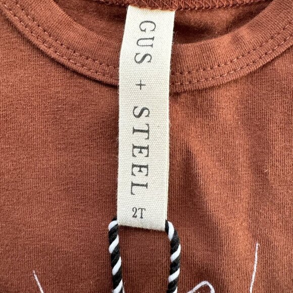 NWT Gus + Steel Rust Made For Play L/S Tee 2T - Picture 2 of 5